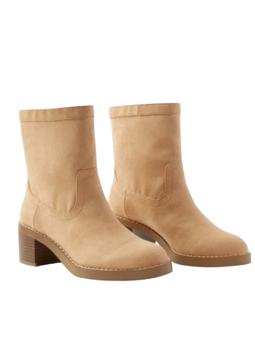 NEW! LOFT Faux Suede High Ankle Boots 10.